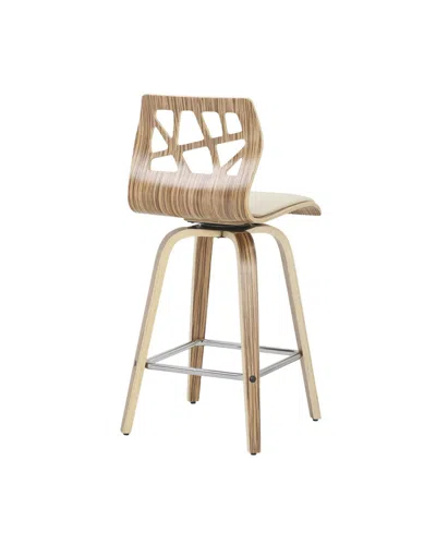 Lumisource Folia Mid-century Modern Counter Stool, Set Of 2
