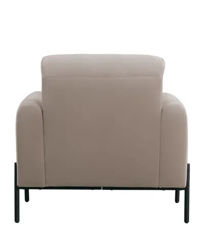 Lifestyle Solutions 35.3" Velvet Kyoto Accent Chair In Brown