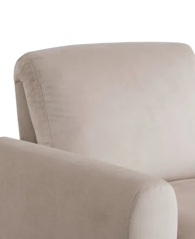 Lifestyle Solutions 35.3" Velvet Kyoto Accent Chair In Brown