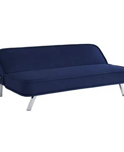 Serta 66.1" Polyester Trinity Convertible Futon In Blue