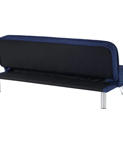 Serta 66.1" Polyester Trinity Convertible Futon In Blue