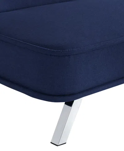 Serta 66.1" Polyester Trinity Convertible Futon In Blue