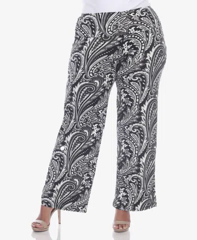 White Mark Plus Size Printed Wide Leg Palazzo Pants In Multi