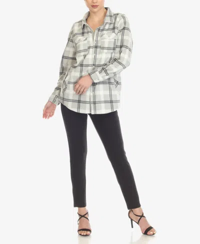 White Mark Women's Flannel Plaid Shirt In Multi