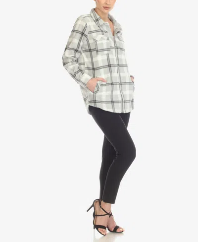 White Mark Women's Flannel Plaid Shirt In Multi