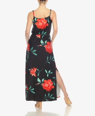 White Mark Women's Floral Strap Maxi Dress In Multi