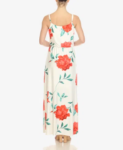 White Mark Women's Floral Strap Maxi Dress In Multi