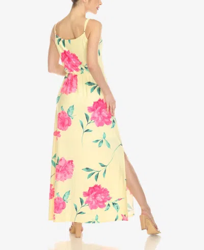 White Mark Women's Floral Strap Maxi Dress In Multi