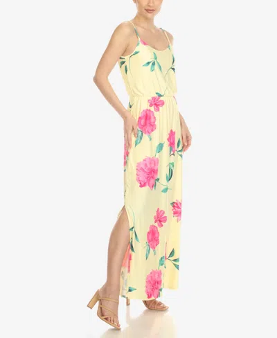 White Mark Women's Floral Strap Maxi Dress In Multi