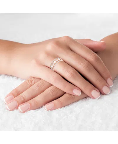 Macy's Cubic Zirconia Baguette And Round Eternity Ring In Gold