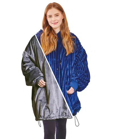 Nestl Oversized Wearable Reversible Color Adult Blanket, 38" X 54" In Multi