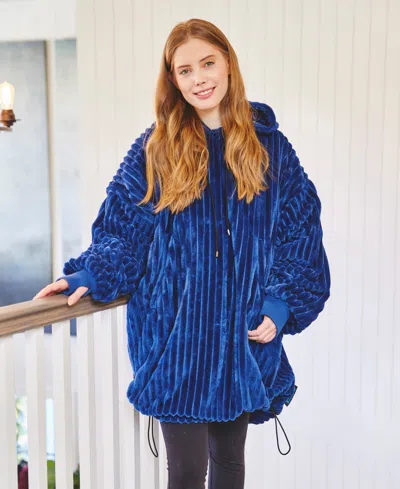 Nestl Oversized Wearable Reversible Color Adult Blanket, 38" X 54" In Multi