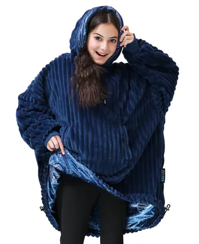 Nestl Oversized Wearable Reversible Color Kids Blanket, 31.5" X 42.8"