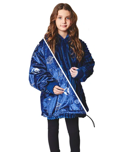 Nestl Oversized Wearable Reversible Color Kids Blanket, 31.5" X 42.8"