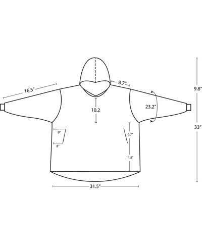 Nestl Oversized Wearable Reversible Color Kids Blanket, 31.5" X 42.8"