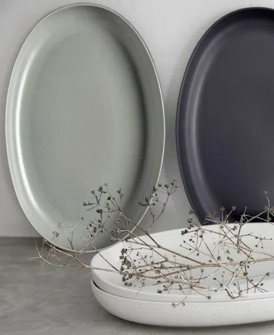 Casafina By Costa Nova Pacifica Oval Platter 16" In Gray