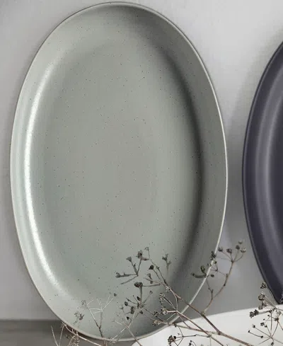 Casafina By Costa Nova Pacifica Oval Platter 16" In Gray