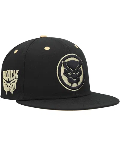 Marvel Men's  Black Black Panther Fitted Hat In Black