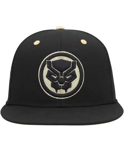 Marvel Men's  Black Black Panther Fitted Hat In Black