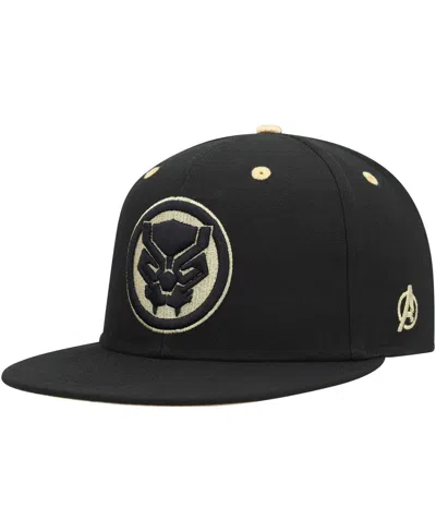 Marvel Men's  Black Black Panther Fitted Hat In Black
