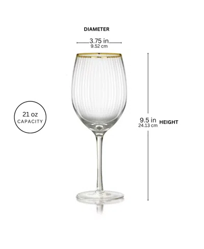 Qualia Glass Rocher All Purpose Wine Glasses, Set Of 4, 21 oz