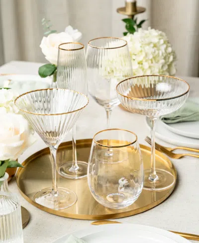 Qualia Glass Rocher All Purpose Wine Glasses, Set Of 4, 21 oz