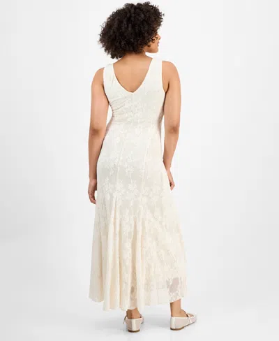 And Now This Petite V-neck Lace Cami Dress In White