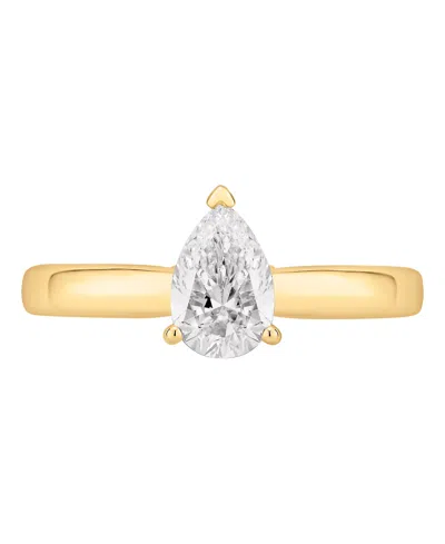 Gia Certified Diamonds Diamond Pear Engagement Ring (1 Ct. T.w.) In 14k Yellow Gold In Gold