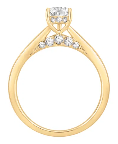 Gia Certified Diamonds Diamond Pear Engagement Ring (1 Ct. T.w.) In 14k Yellow Gold In Gold