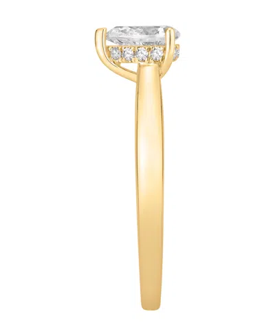 Gia Certified Diamonds Diamond Pear Engagement Ring (1 Ct. T.w.) In 14k Yellow Gold In Gold