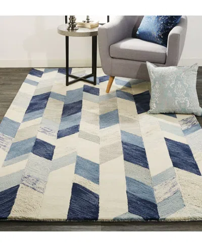 Feizy Arazad R8446 Blue And Ivory 2' X 3' Area Rug In Multi