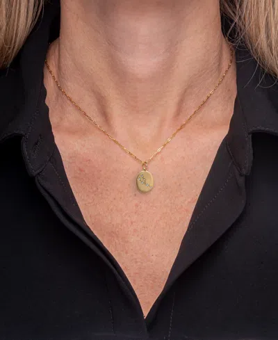 Wrapped Diamond Zodiac Constellation 18" Pendant Necklace (1/20 Ct. Tw) In 10k Yellow Gold, Exclusively At M In Brown