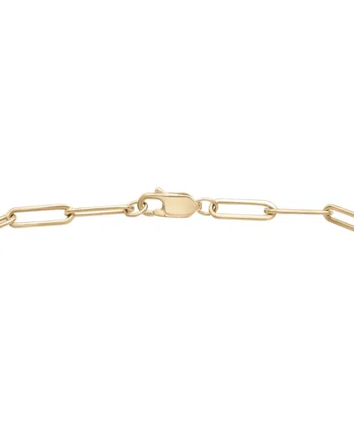 Macy's Diamond Bar Paperclip Link Bracelet (1/6 Ct. T.w.) In 14k Gold-plated Sterling Silver, Created For M In Gold