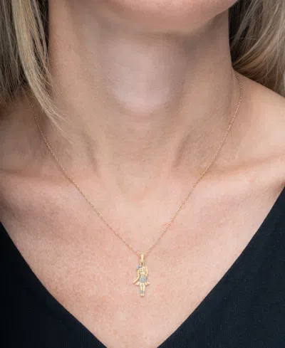 Wrapped Diamond Ballerina Girl Pendant Necklace (1/20 Ct. Tw) In 10k Gold, 18" + 2" Extender, Created For Ma In Gold