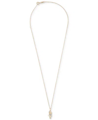 Wrapped Diamond Ballerina Girl Pendant Necklace (1/20 Ct. Tw) In 10k Gold, 18" + 2" Extender, Created For Ma In Gold