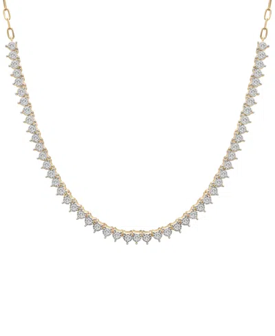 Wrapped Diamond 16" Collar Necklace (1 Ct. T.w.), Created For Macy's In Gold