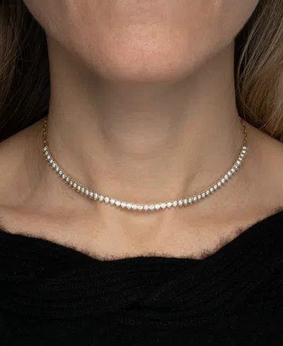 Wrapped Diamond 16" Collar Necklace (1 Ct. T.w.), Created For Macy's In Gold
