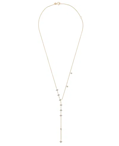 Wrapped Diamond Lariat Choker Necklace (1/4 Ct. T.w.) In 10k Gold, 14" + 2" Extender, Created For Macy's In Gold