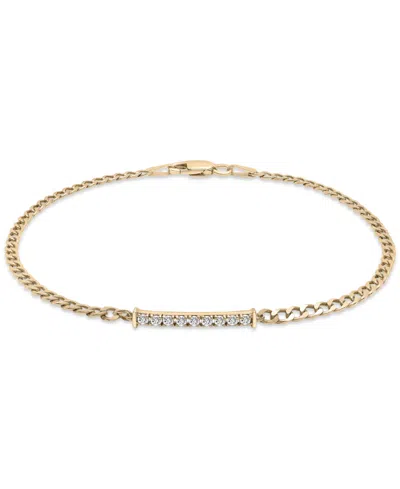 Audrey By Aurate Diamond Bar Curb Link Bracelet (1/6 Ct. T.w.) In Gold Vermeil, Created For Macy's In Gold