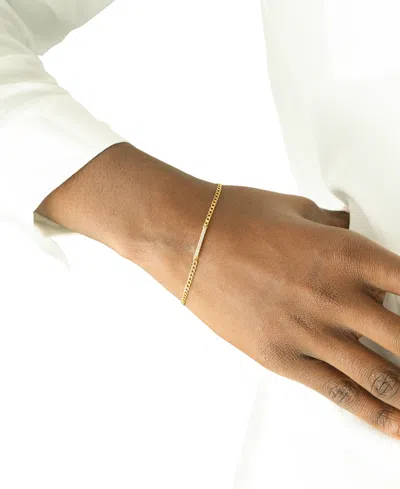 Audrey By Aurate Diamond Bar Curb Link Bracelet (1/6 Ct. T.w.) In Gold Vermeil, Created For Macy's In Gold