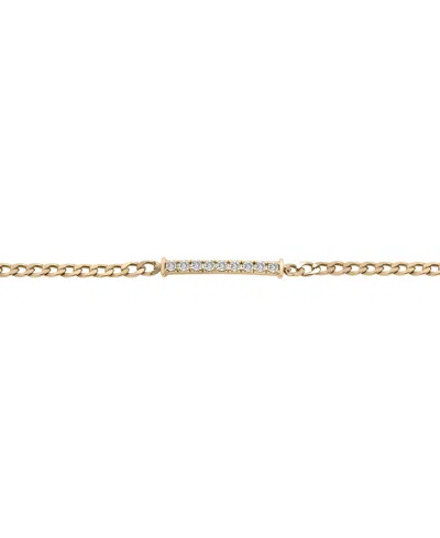 Audrey By Aurate Diamond Bar Curb Link Bracelet (1/6 Ct. T.w.) In Gold Vermeil, Created For Macy's In Gold