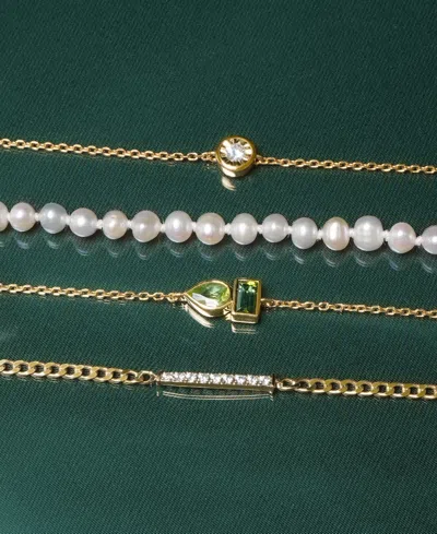 Audrey By Aurate Diamond Bar Curb Link Bracelet (1/6 Ct. T.w.) In Gold Vermeil, Created For Macy's In Gold