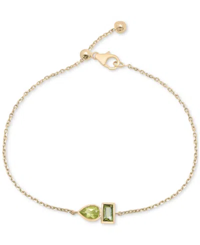 Audrey By Aurate Peridot (3/8 Ct. T.w.) & Green Tourmaline (1/3 Ct. T.w.) Link Bracelet In Gold Vermeil, Created For  In Gold