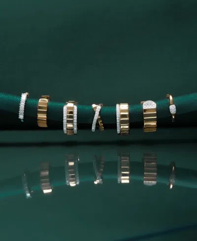 Audrey By Aurate Diamond Mini Cluster Small Hoop Earrings (1/10 Ct. T.w.) In Gold Vermeil, Created For Macy's In Gold