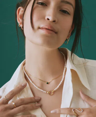 Audrey By Aurate Cultured Freshwater Pearl (4mm) 17" Collar Necklace In Gold