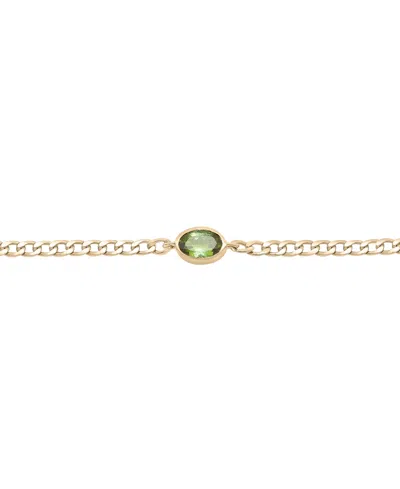 Audrey By Aurate Green Tourmaline Curb Link Bracelet (1/2 Ct. T.w.) In Gold Vermeil, Created For Macy's In Gold