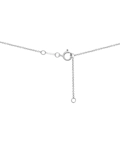 Wrapped Diamond Vertical Line Lariat Necklace (1/3 Ct. T.w.) In 10k White Gold, 17" + 1" Extender, Created F In Gold
