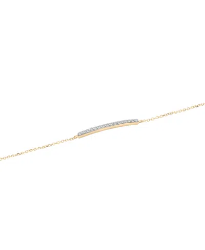 Wrapped Diamond Bar Bracelet (1/10 Ct. T.w.) In 14k Gold, Created For Macy's In Gold