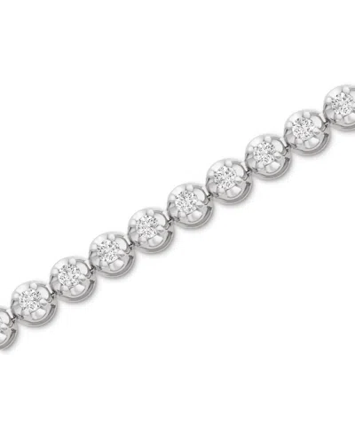 Macy's Diamond Tennis Bracelet (7/8 Ct. T.w.) In 14k White Gold Or 14k Yellow Gold, 6-1/2" In Metallic
