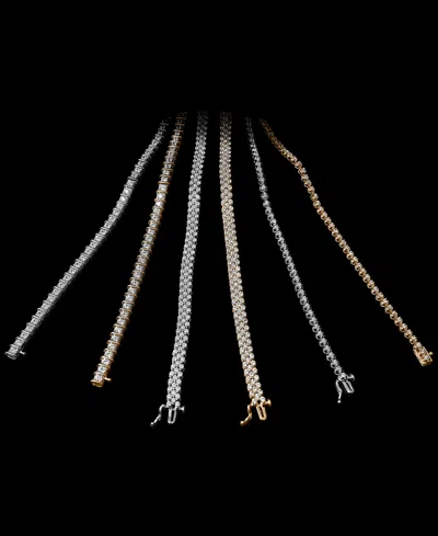 Macy's Diamond Three-row Bracelet (4-1/6 Ct. T.w.) In 14k White Or Yellow Gold, 7-1/2" In Gold